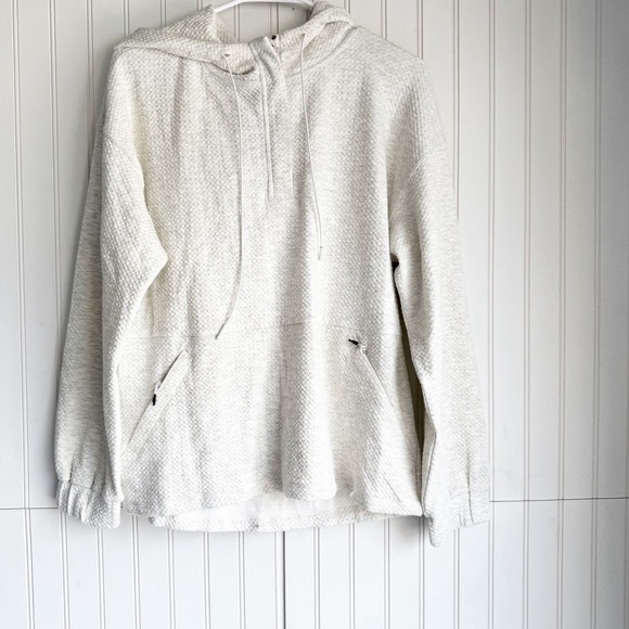 7 DIAMONDS Size S Restoration Half-Zip Hoodie in Natural NEW! - Picture 9 of 10
